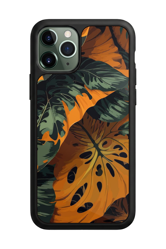 iPhone 11 Pro Uyumlu Botanik Tasarımlı Glossy Premium Kılıf
