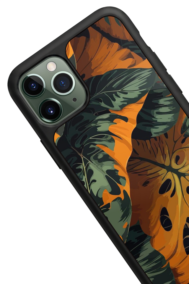 iPhone 11 Pro Uyumlu Botanik Tasarımlı Glossy Premium Kılıf
