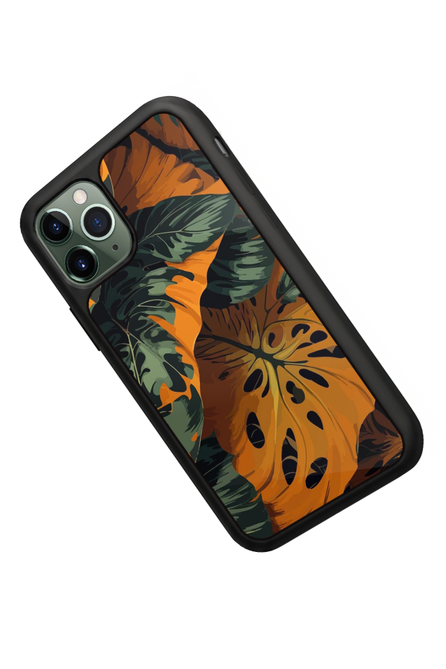iPhone 11 Pro Uyumlu Botanik Tasarımlı Glossy Premium Kılıf