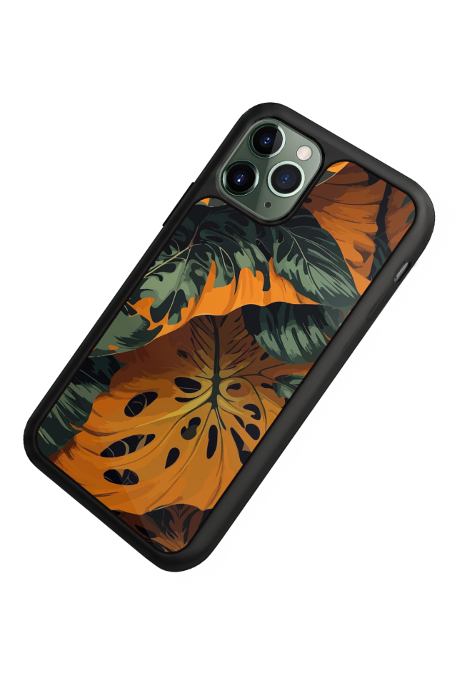 iPhone 11 Pro Uyumlu Botanik Tasarımlı Glossy Premium Kılıf