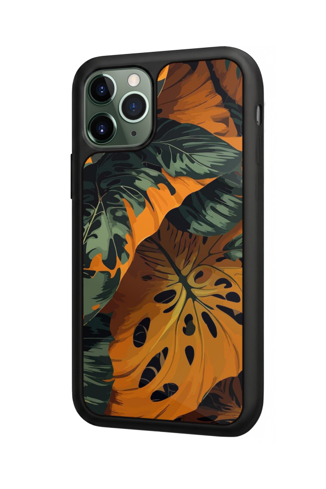 iPhone 11 Pro Uyumlu Botanik Tasarımlı Glossy Premium Kılıf