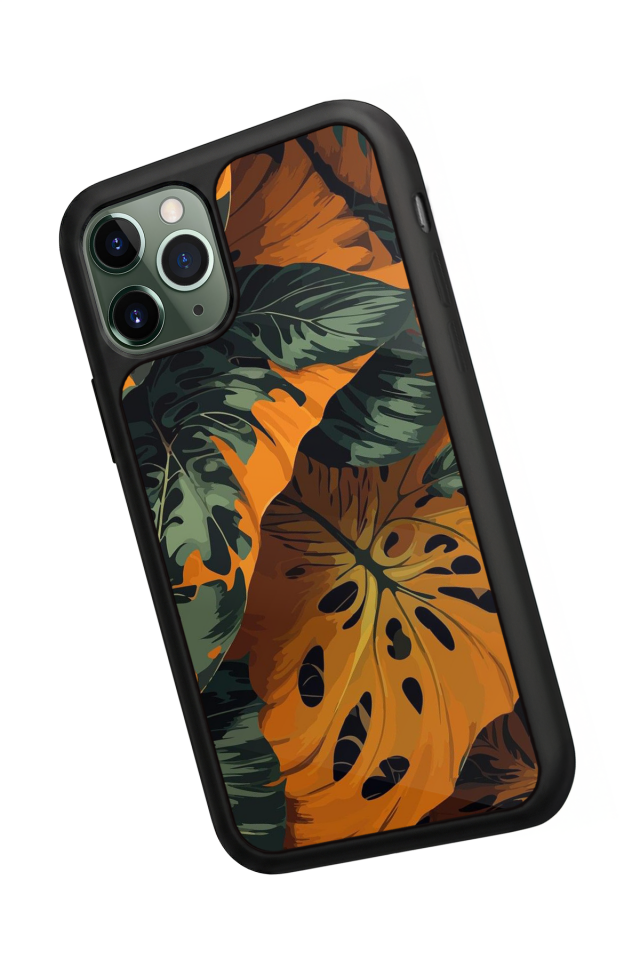 iPhone 11 Pro Uyumlu Botanik Tasarımlı Glossy Premium Kılıf