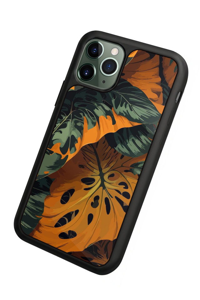 iPhone 11 Pro Uyumlu Botanik Tasarımlı Glossy Premium Kılıf