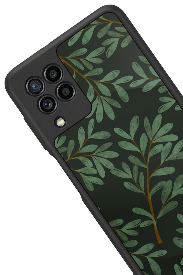Samsung Galaxy M22 Uyumlu Botanik Tasarımlı Glossy Premium Kılıf