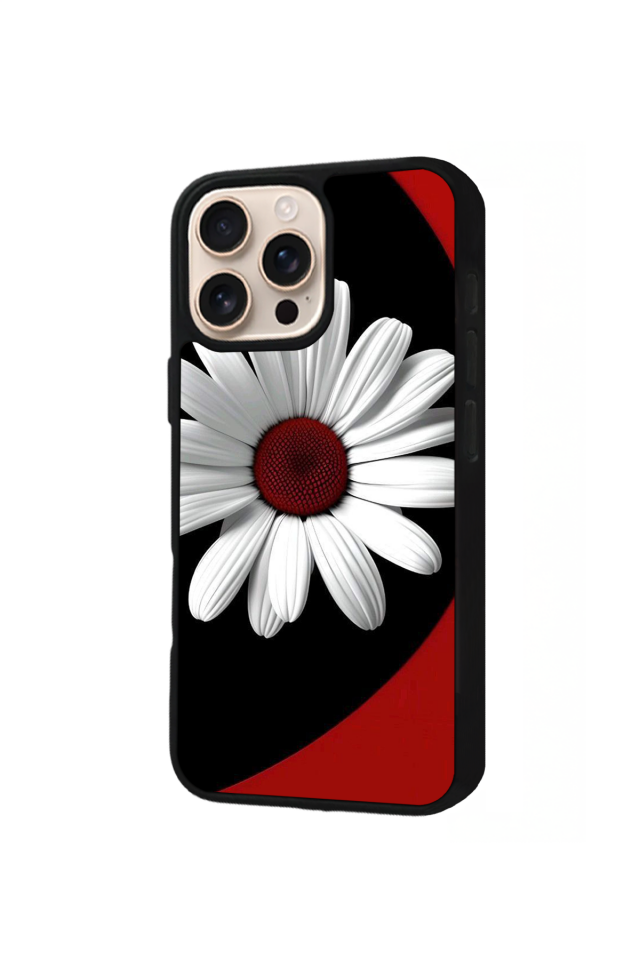 iPhone 16 Pro Uyumlu Cicek Tasarımlı Glossy Premium Kılıf