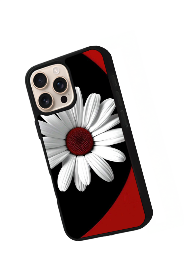 iPhone 16 Pro Uyumlu Cicek Tasarımlı Glossy Premium Kılıf