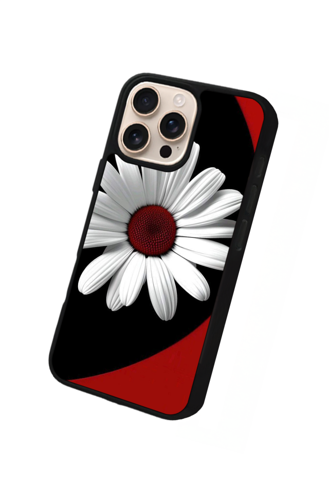 iPhone 16 Pro Uyumlu Cicek Tasarımlı Glossy Premium Kılıf