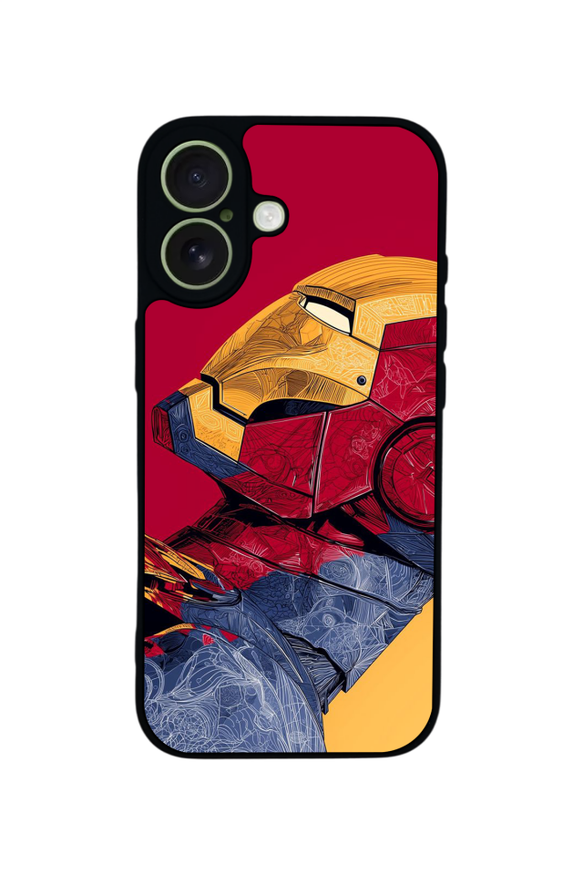 iPhone 17 Uyumlu  Iron Man ( Demir Adam ) Tasarımlı Glossy Premium Kılıf