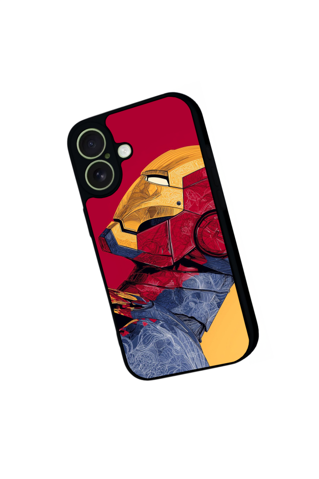 iPhone 17 Uyumlu  Iron Man ( Demir Adam ) Tasarımlı Glossy Premium Kılıf