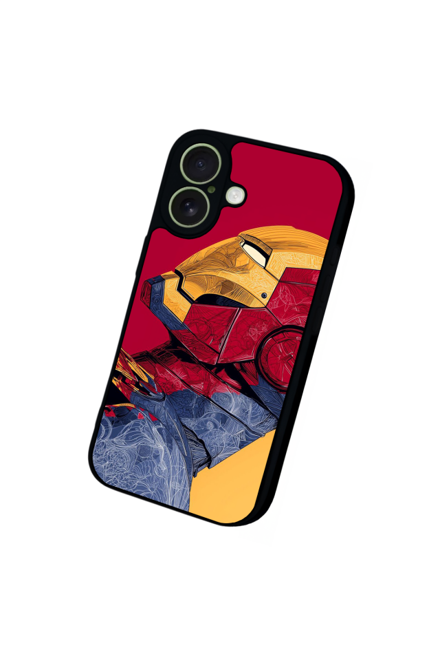 iPhone 17 Uyumlu  Iron Man ( Demir Adam ) Tasarımlı Glossy Premium Kılıf