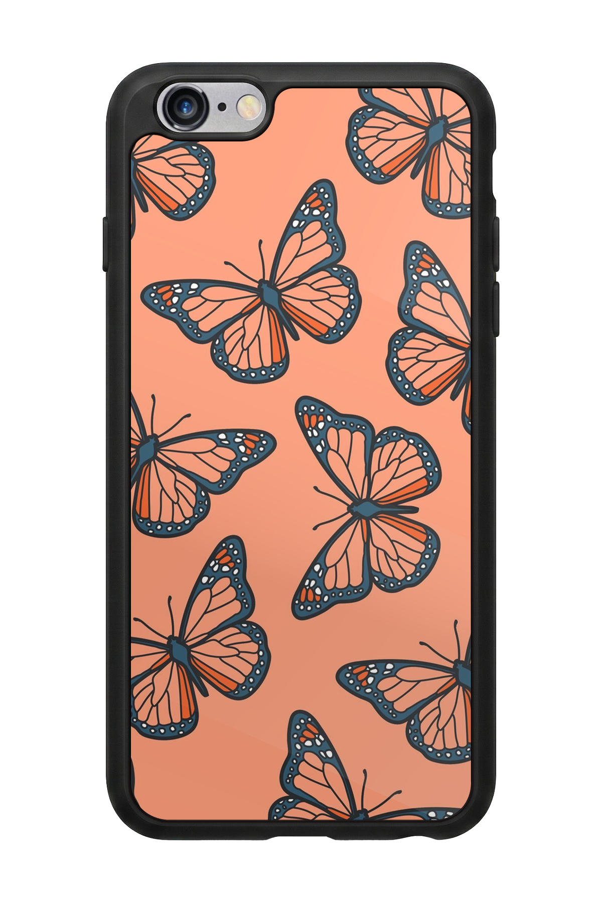 iPhone 6 Plus Uyumlu Kelebek Tasarımlı Glossy Premium Kılıf