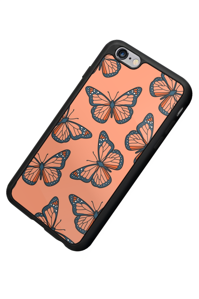 iPhone 6 Plus Uyumlu Kelebek Tasarımlı Glossy Premium Kılıf