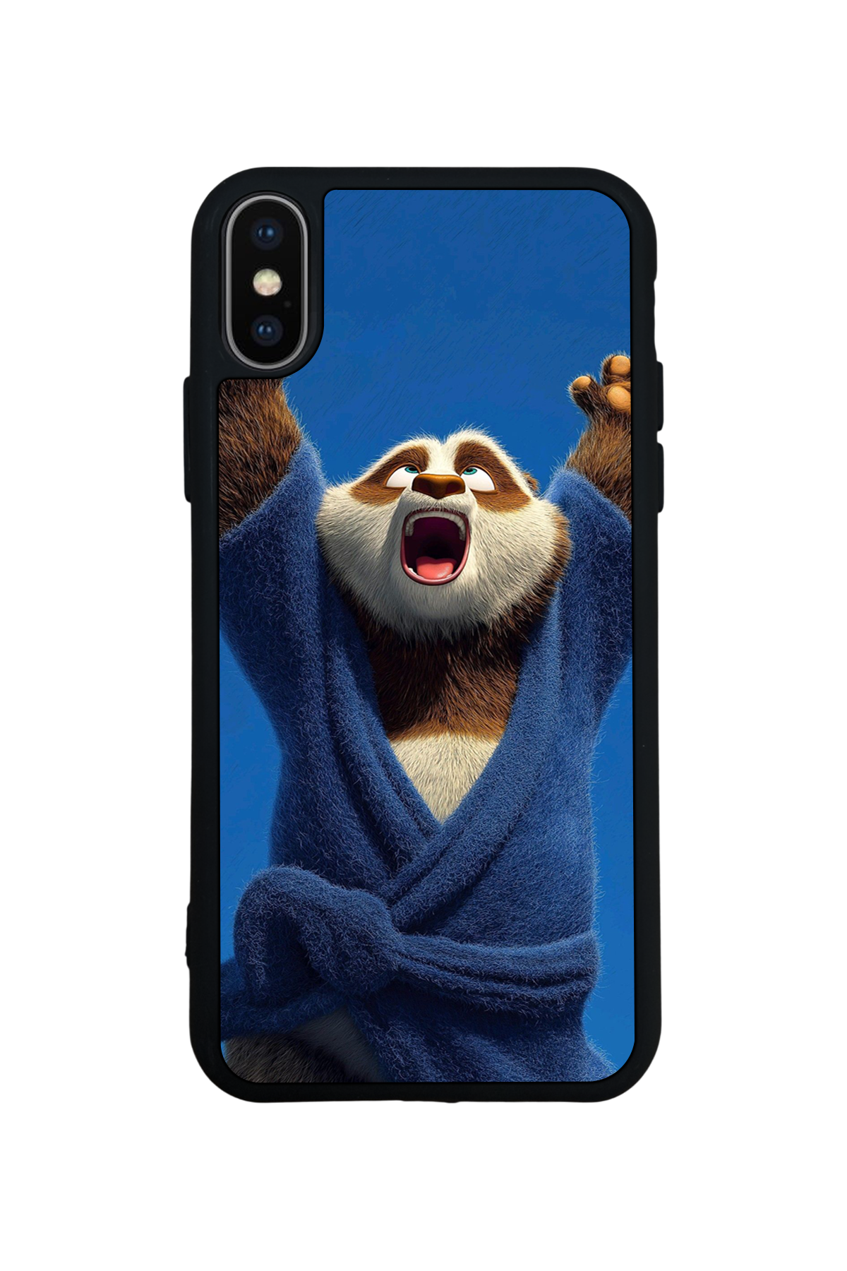 iPhone X/ XS Uyumlu Kung Fu Panda Tasarımlı Glossy Premium Kılıf