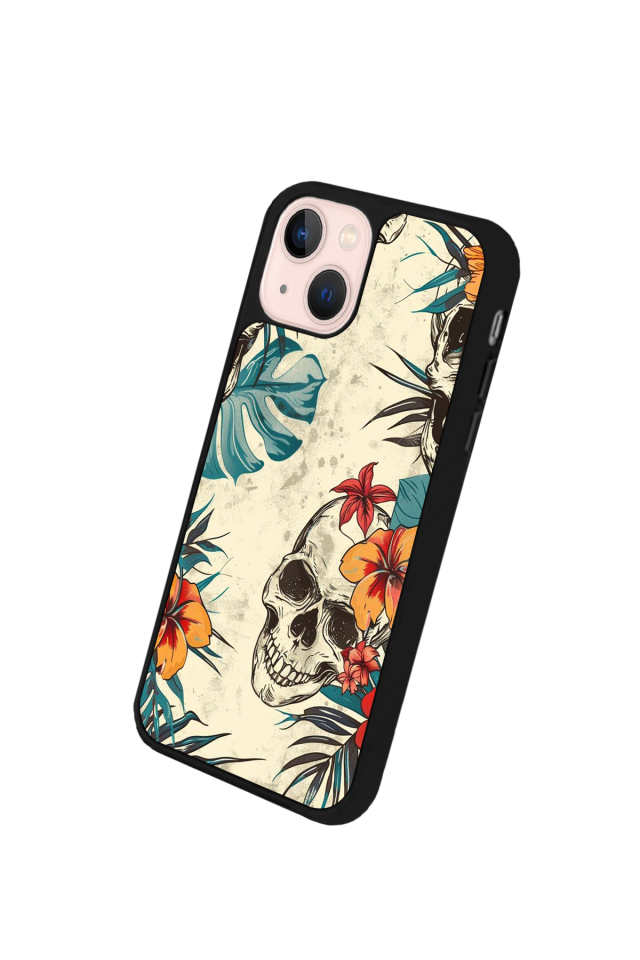 iPhone 13/14 Uyumlu KuruKafa Tasarımlı Glossy Premium Kılıf