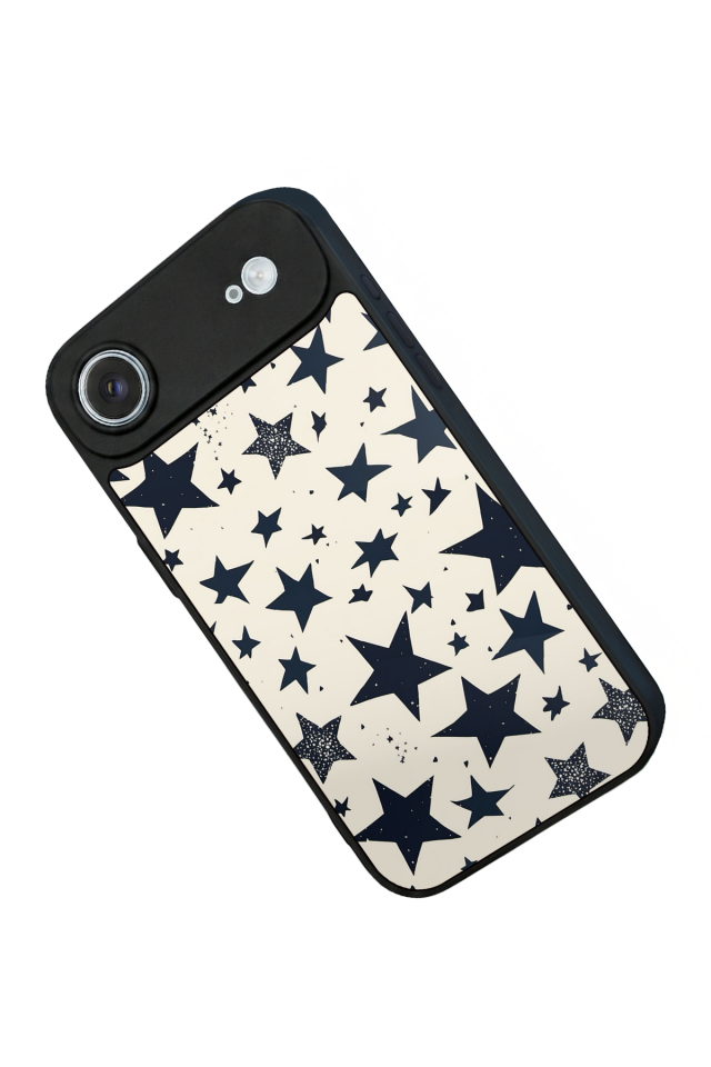 iPhone 17 Air Uyumlu Retro Yildizlar Tasarımlı Glossy Premium Kılıf