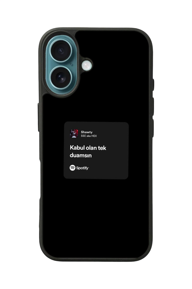 iPhone 16 Uyumlu Sarki Sozleri Tasarımlı Glossy Premium Kılıf