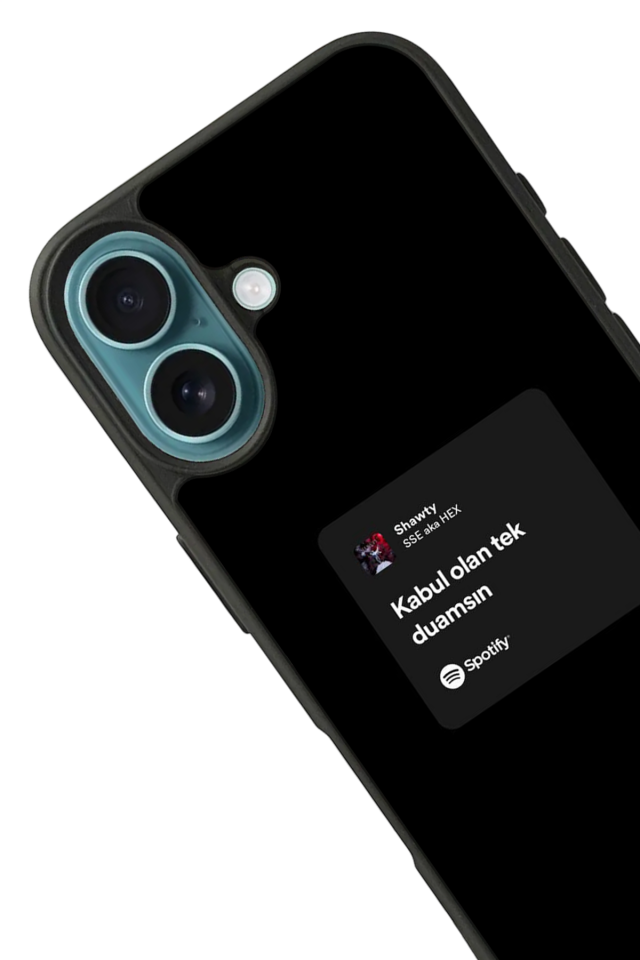 iPhone 16 Uyumlu Sarki Sozleri Tasarımlı Glossy Premium Kılıf