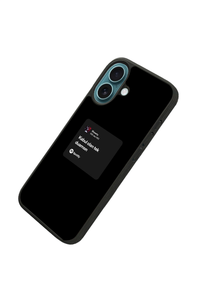 iPhone 16 Uyumlu Sarki Sozleri Tasarımlı Glossy Premium Kılıf