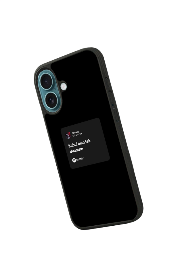 iPhone 16 Uyumlu Sarki Sozleri Tasarımlı Glossy Premium Kılıf