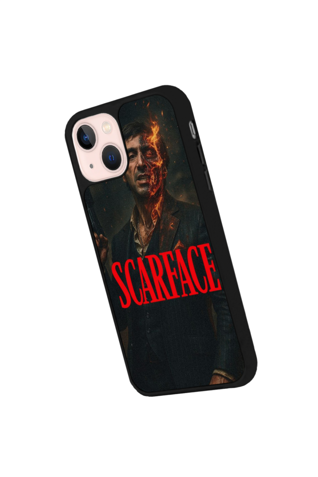 iPhone 15 Plus Uyumlu Scarface Tasarımlı Glossy Premium Kılıf