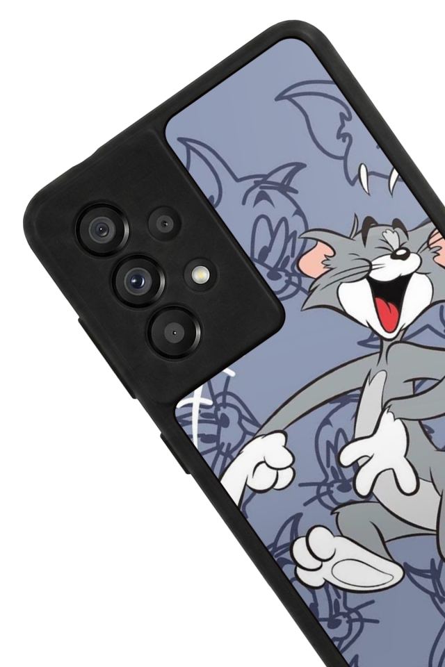 Samsung Galaxy A73 Uyumlu Tom And Jerry Tasarımlı Glossy Premium Kılıf