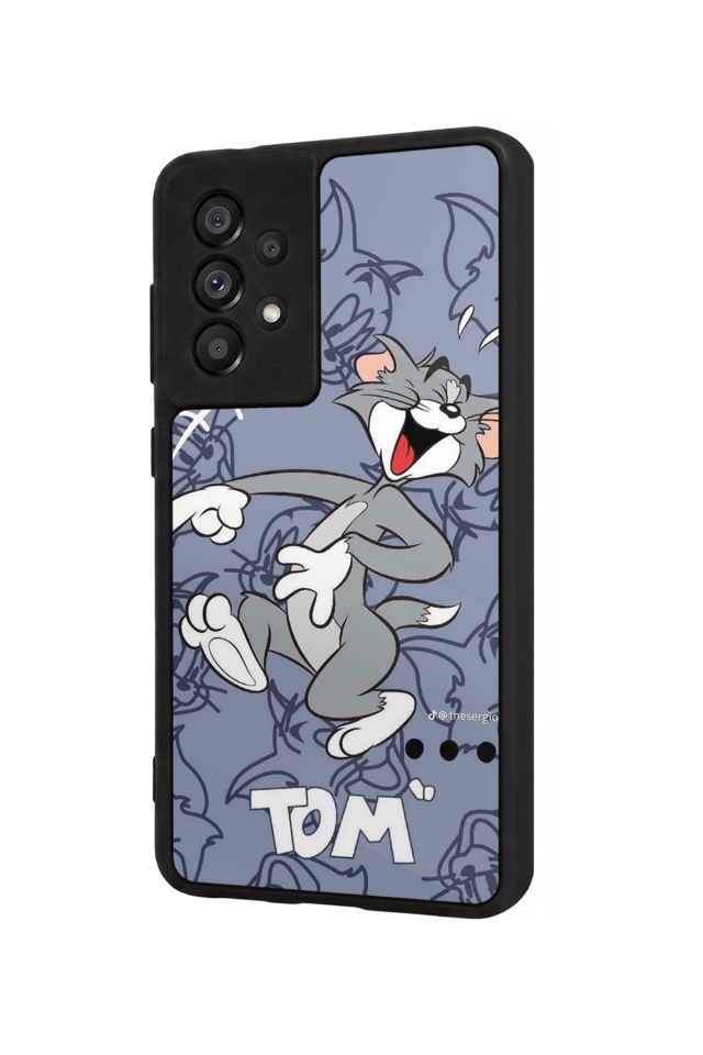 Samsung Galaxy A73 Uyumlu Tom And Jerry Tasarımlı Glossy Premium Kılıf