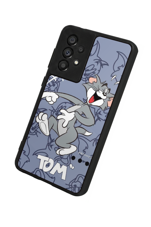 Samsung Galaxy A73 Uyumlu Tom And Jerry Tasarımlı Glossy Premium Kılıf