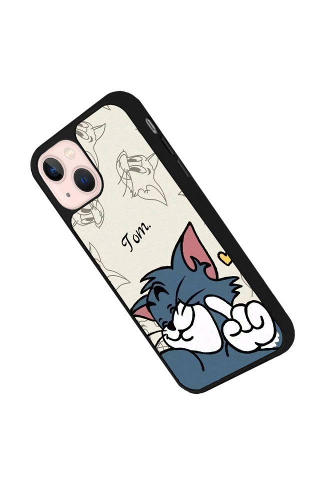 iPhone 14 Plus Uyumlu Tom And Jerry Tasarımlı Glossy Premium Kılıf