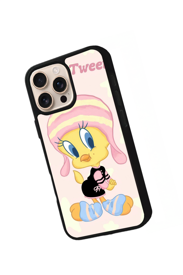 iPhone 14 Pro Max Uyumlu Tweety Tasarımlı Glossy Premium Kılıf