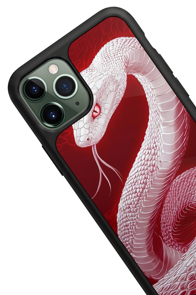 iPhone 11 Pro Max Uyumlu Yılan Tasarımlı Glossy Premium Kılıf