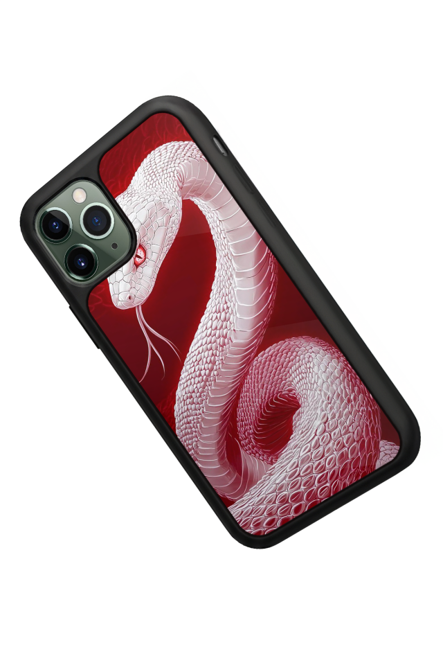 iPhone 11 Pro Max Uyumlu Yılan Tasarımlı Glossy Premium Kılıf