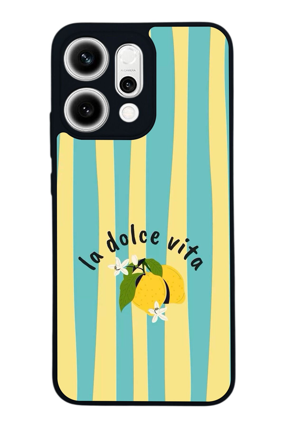 Oppo Reno 14 Uyumlu Limon Tasarımlı Glossy Premium Kılıf