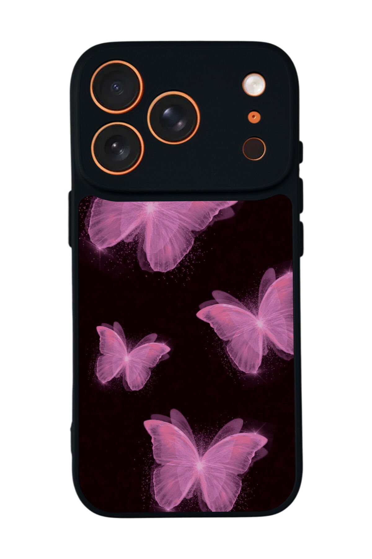 iPhone 17 Pro Max Uyumlu Kelebek Tasarımlı Glossy Premium Kılıf