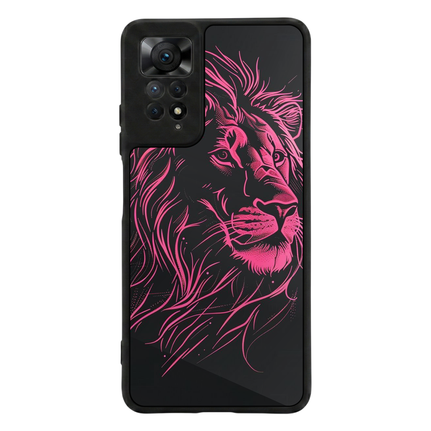 Xiaomi Redmi Note 12 Pro Uyumlu Aslan Tasarımlı Glossy Premium Kılıf