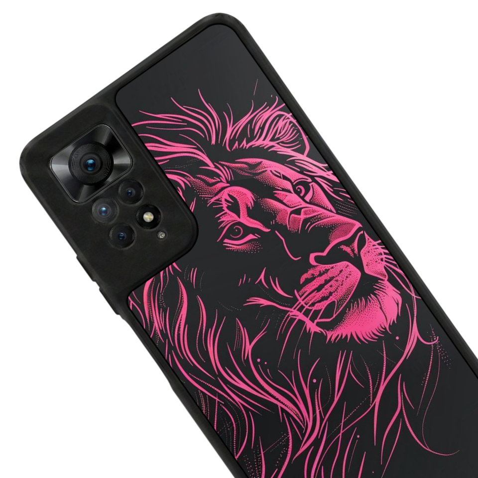 Xiaomi Redmi Note 12 Pro Uyumlu Aslan Tasarımlı Glossy Premium Kılıf