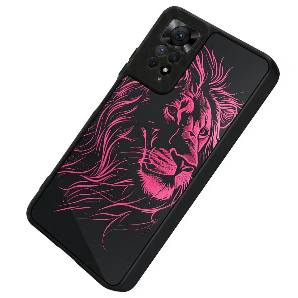 Xiaomi Redmi Note 12 Pro Uyumlu Aslan Tasarımlı Glossy Premium Kılıf