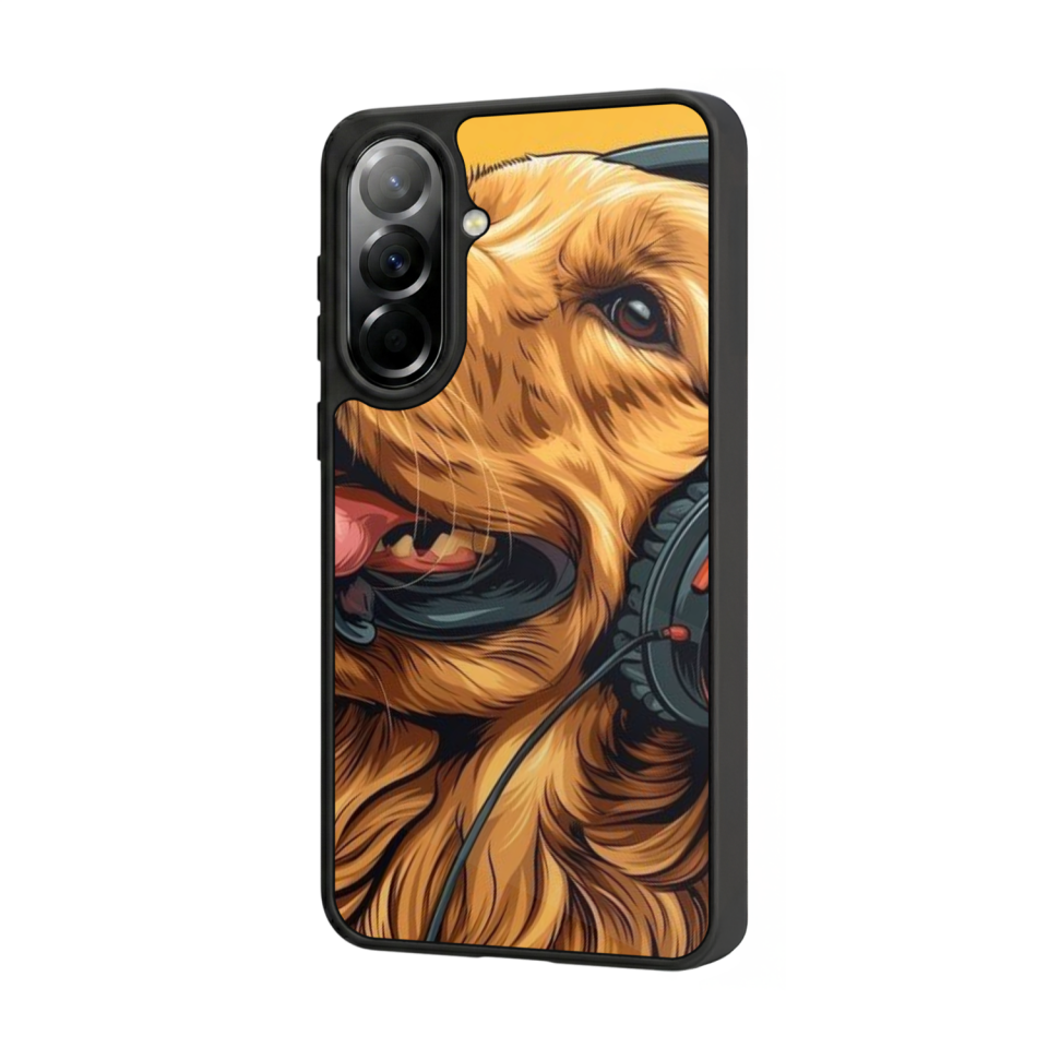 Samsung Galaxy A57 Uyumlu Golden Kopek Tasarımlı Glossy Premium Kılıf