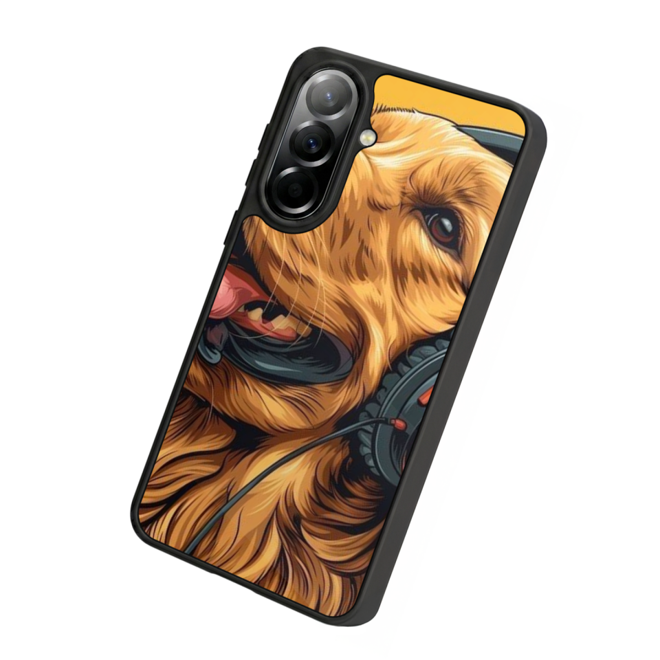 Samsung Galaxy A57 Uyumlu Golden Kopek Tasarımlı Glossy Premium Kılıf