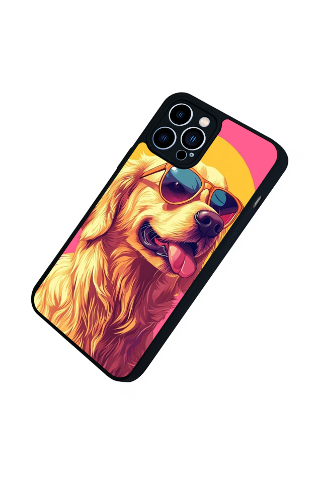 iPhone 12 Pro Max Uyumlu Golden Kopek Tasarımlı Glossy Premium Kılıf