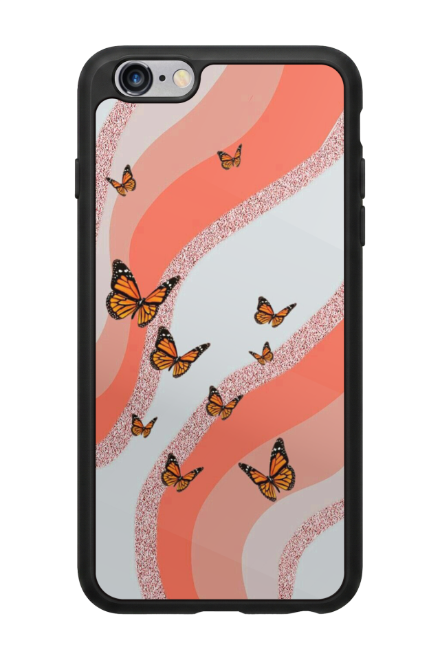 iPhone 6 Plus Uyumlu Kelebek Tasarımlı Glossy Premium Kılıf