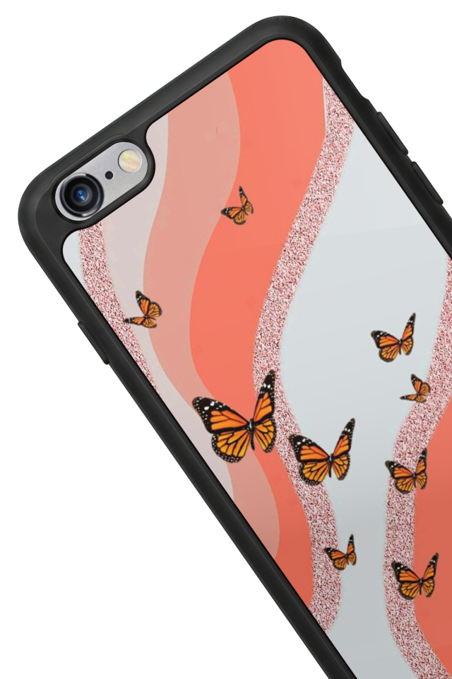 iPhone 6 Plus Uyumlu Kelebek Tasarımlı Glossy Premium Kılıf