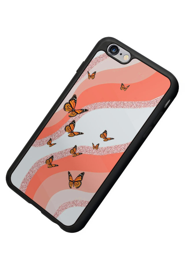 iPhone 6 Plus Uyumlu Kelebek Tasarımlı Glossy Premium Kılıf