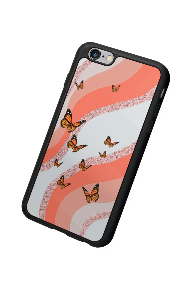 iPhone 6 Plus Uyumlu Kelebek Tasarımlı Glossy Premium Kılıf