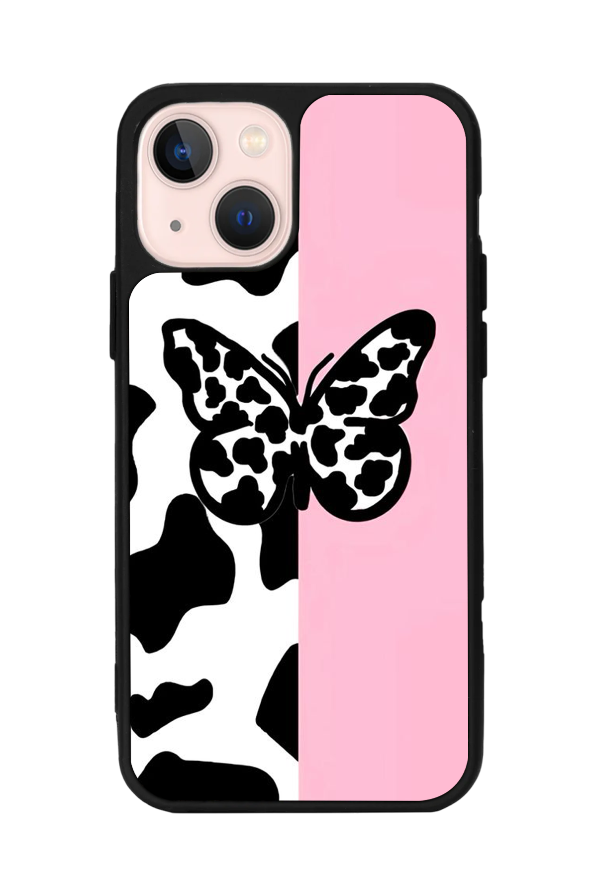 iPhone 13 Mini Uyumlu Kelebek Tasarımlı Glossy Premium Kılıf