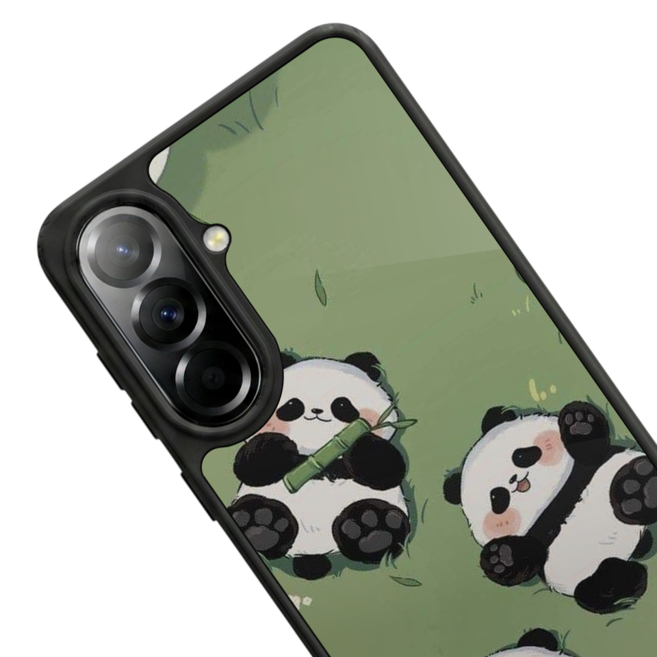 Samsung Galaxy A37 Uyumlu Panda Tasarımlı Glossy Premium Kılıf