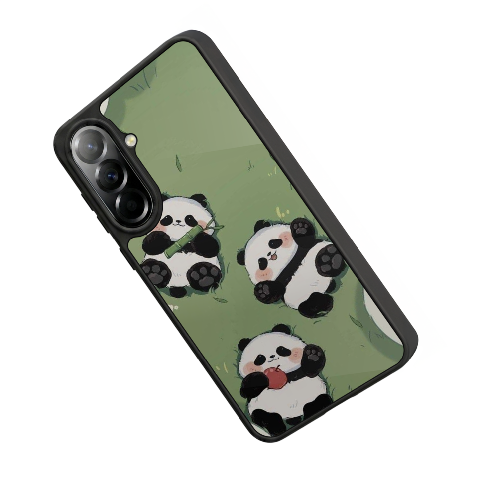 Samsung Galaxy A37 Uyumlu Panda Tasarımlı Glossy Premium Kılıf