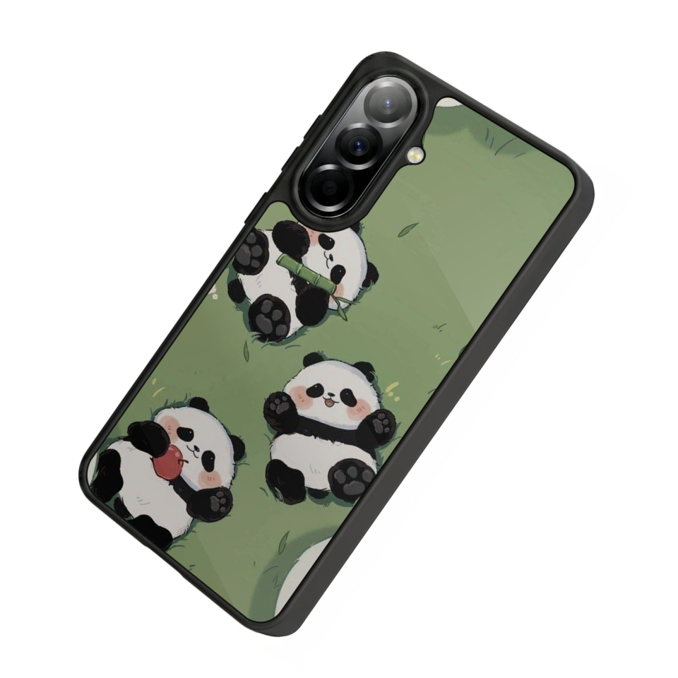 Samsung Galaxy A37 Uyumlu Panda Tasarımlı Glossy Premium Kılıf