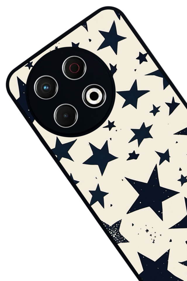 Tecno Spark 30 Pro Uyumlu Retro Yildizlar Tasarımlı Glossy Premium Kılıf