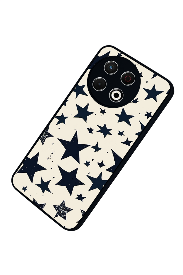 Tecno Spark 30 Pro Uyumlu Retro Yildizlar Tasarımlı Glossy Premium Kılıf