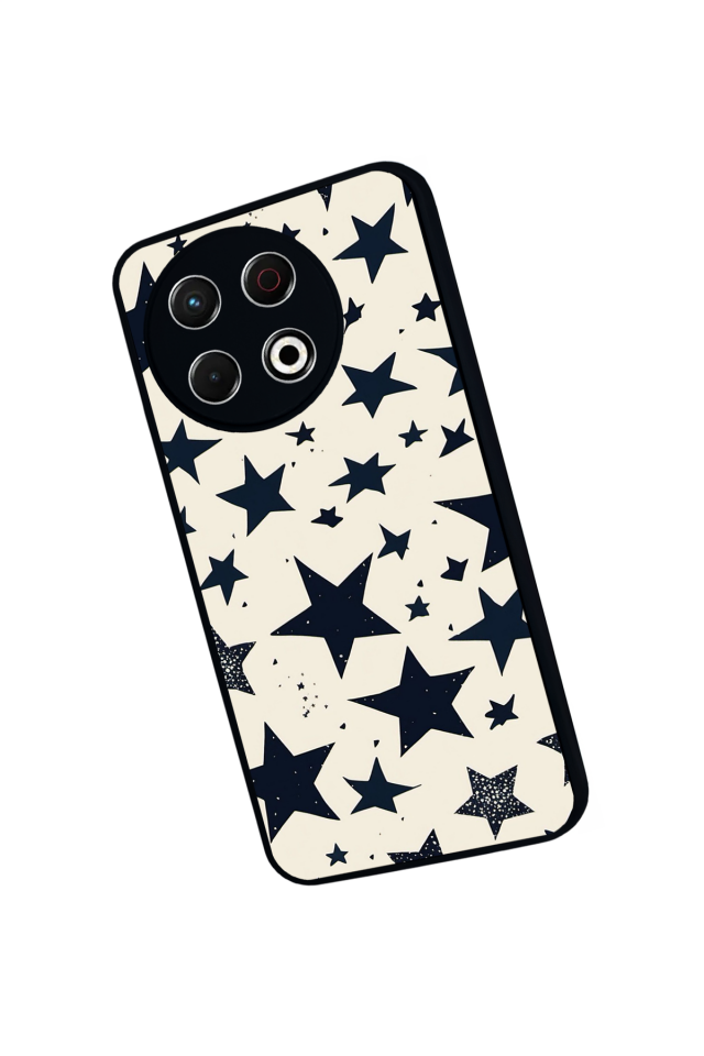 Tecno Spark 30 Pro Uyumlu Retro Yildizlar Tasarımlı Glossy Premium Kılıf